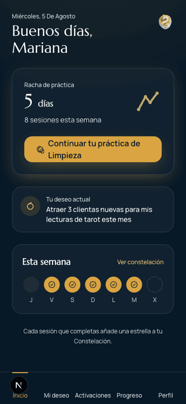 Pantalla de Inicio